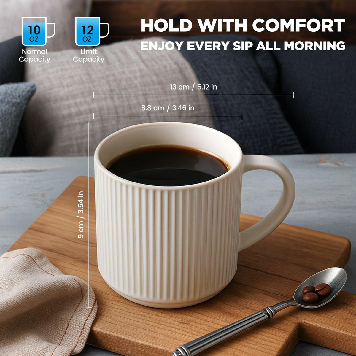 DeeCoo mug shown in dishwasher-safe setting for easy cleaning
