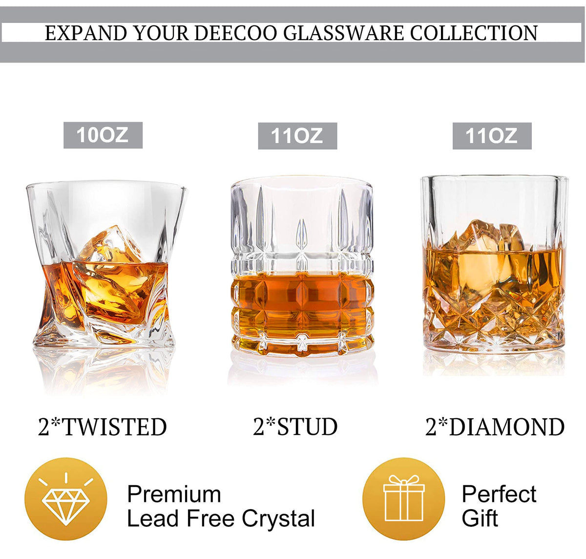 DeeCoo 10oz scotch glass closeup highlighting clarity for savoring aromas