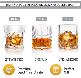 DeeCoo 10oz scotch glass closeup highlighting clarity for savoring aromas