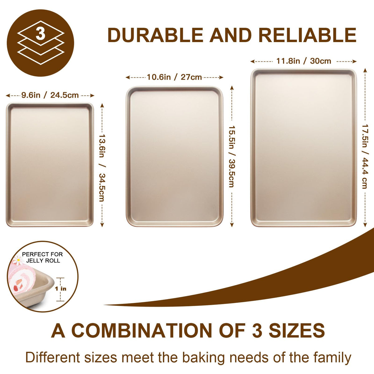 Deedro 12x17.5 half sheet ideal for roasting vegetables and sheet pan dinners.