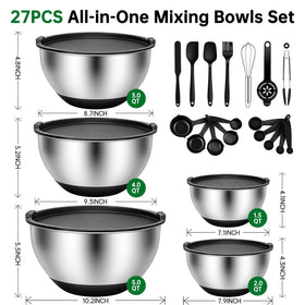 Deedro bowls with airtight lids for sealed storage and odor control in the kitchen.
