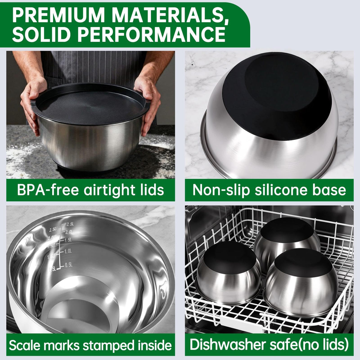 Deedro lids seal tightly to preserve ingredients and reduce odors.