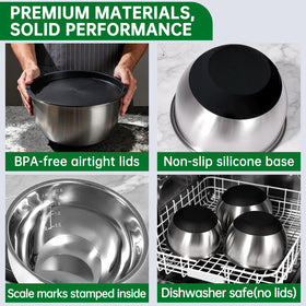 Deedro lids seal tightly to preserve ingredients and reduce odors.