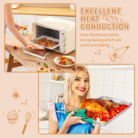 Deedro rust-resistant baking tray maintains shape and resists dulling.