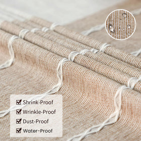 Machine washable care highlights tassels remaining intact after wash