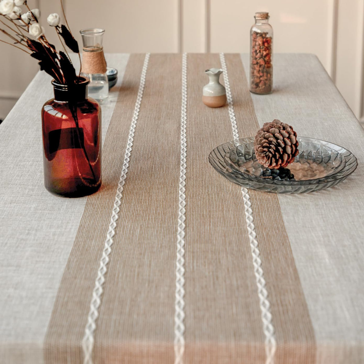 Deep Dream tablecloth is machine washable for easy care.