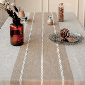 Deep Dream tablecloth is machine washable for easy care.