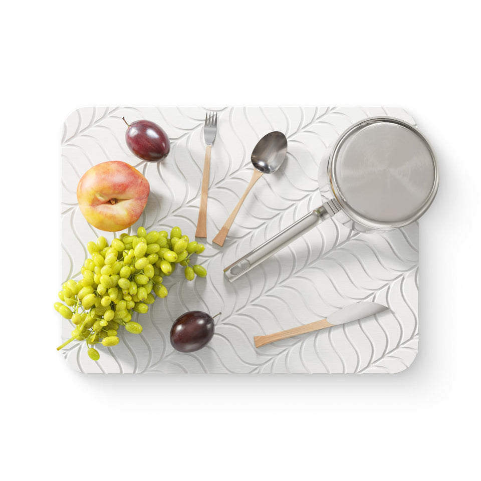 Deepstone diatomite stone drying mat on a counter speeds up drying