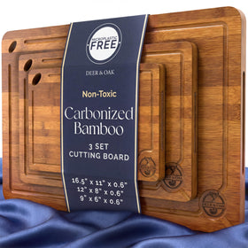 Deer & Oak pre-oiled cutting board large for ready chopping