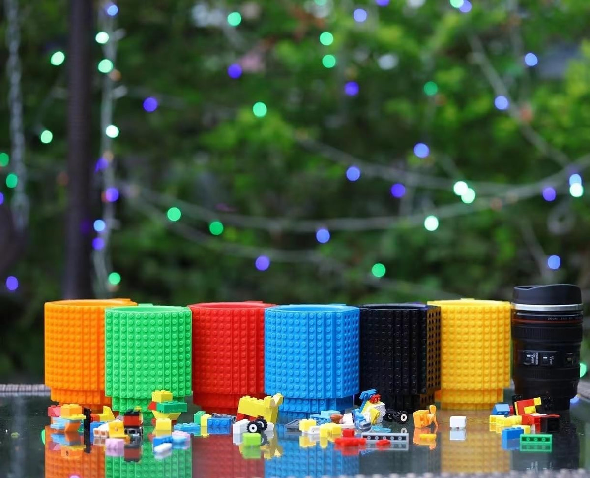 DEEXITO Build on Brick Mug features vibrant colors