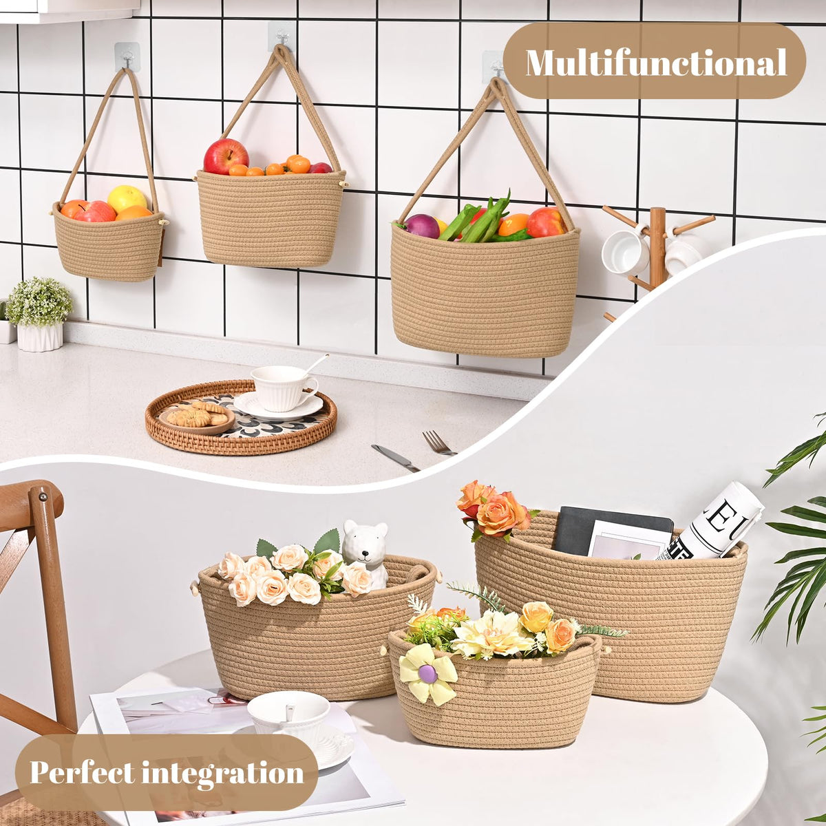 Degeyoyo over-the-door organizer setup shows a stylish, space-saving 3-tier system.