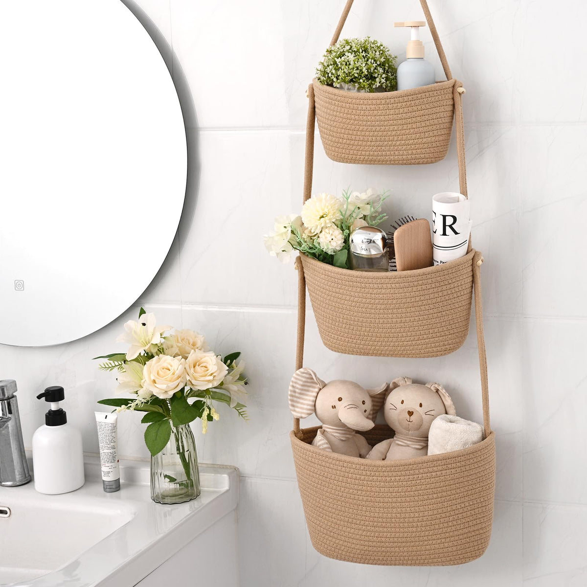 Degeyoyo three-basket system dimensions help tailor storage to your room.