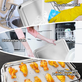 DEGOVIN dishwasher-safe basket and tray simplify post-cook cleanup.