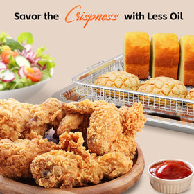 DEGOVIN easy-clean grease catcher reduces mess after cooking.