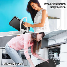 DEGOVIN easy grip handles support safe removal from hot oven
