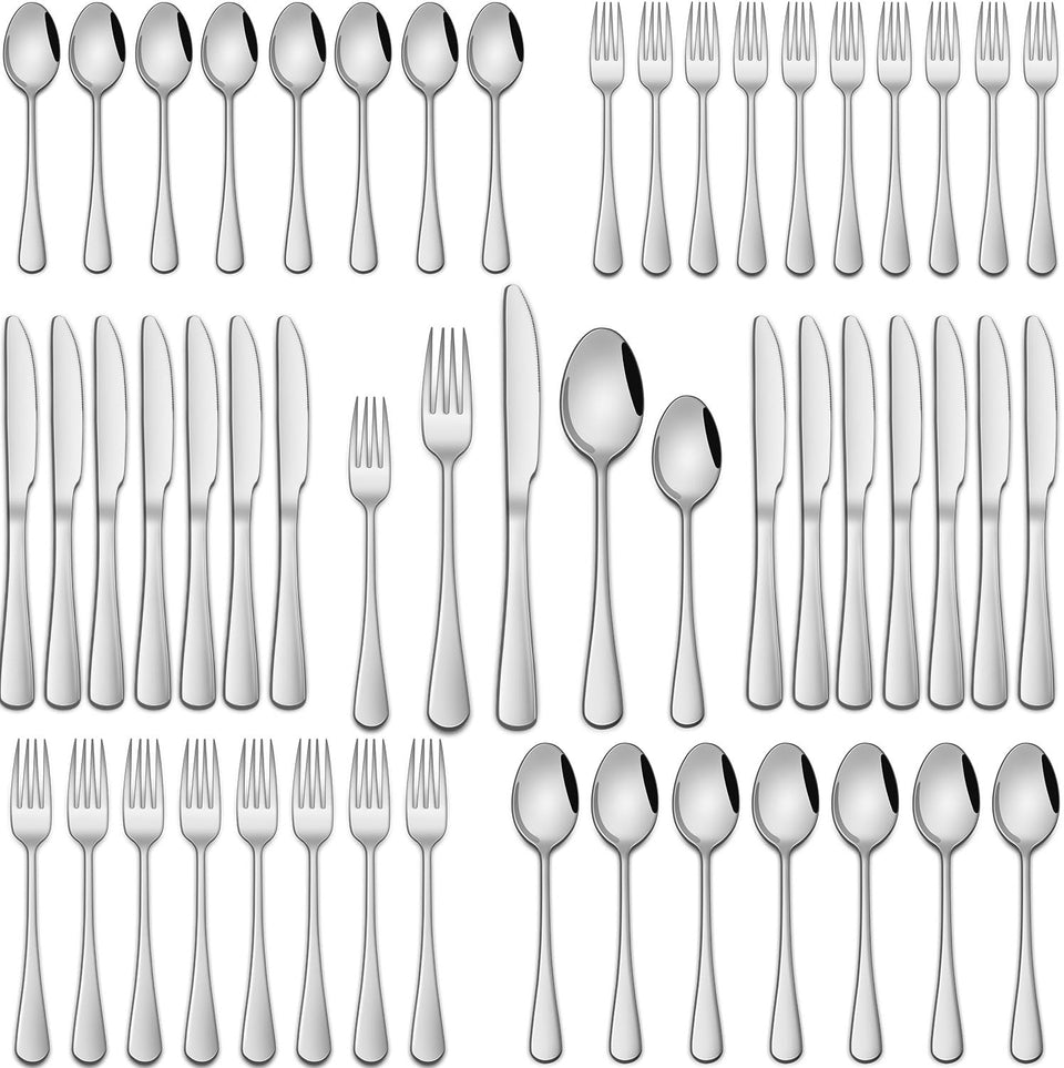Dehov 30-piece silverware set dinner forks with timeless shine.