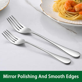 Dehov dinner spoons with smooth edges for safe handling.