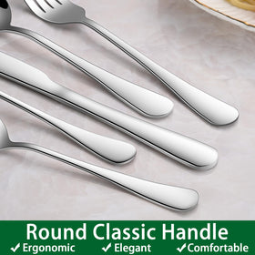 Dehov flatware handle detail close-up emphasizing balanced grip.