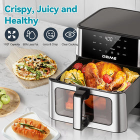 DEIME Air Fryer non-stick basket for easy release and cleanup