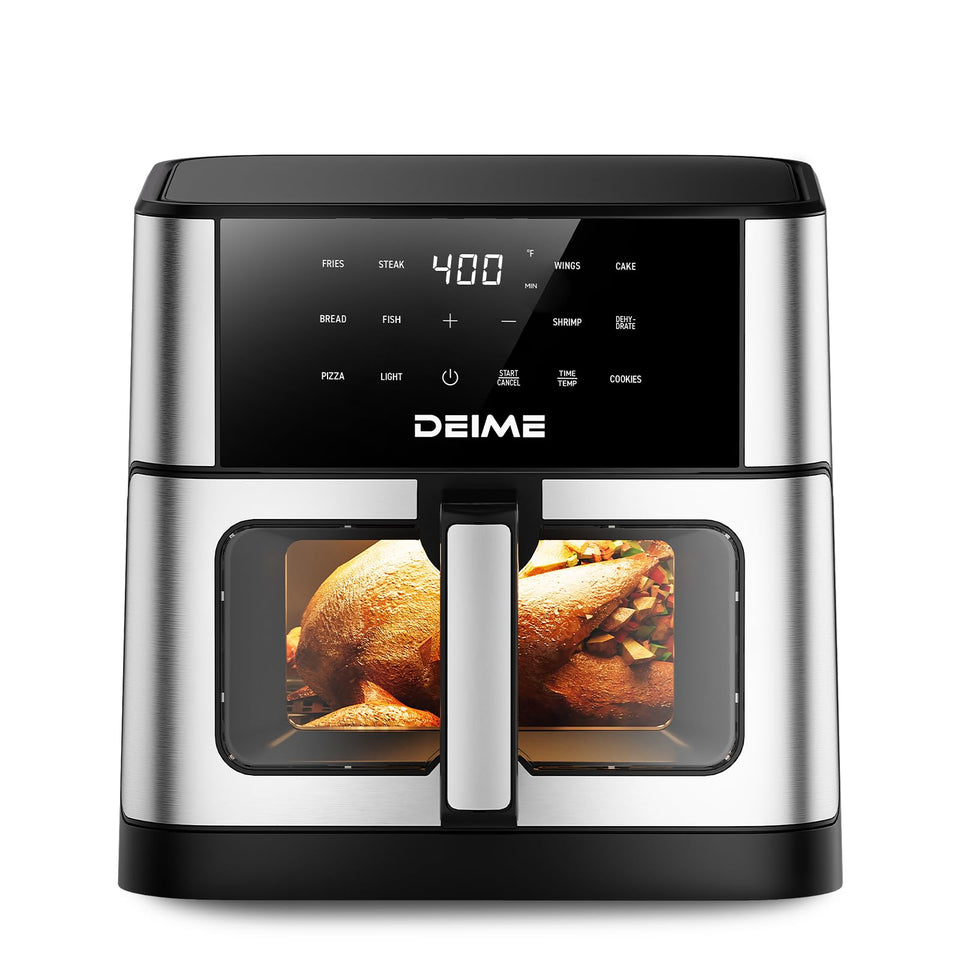 DEIME Air Fryer with visual window for monitoring cooking progress