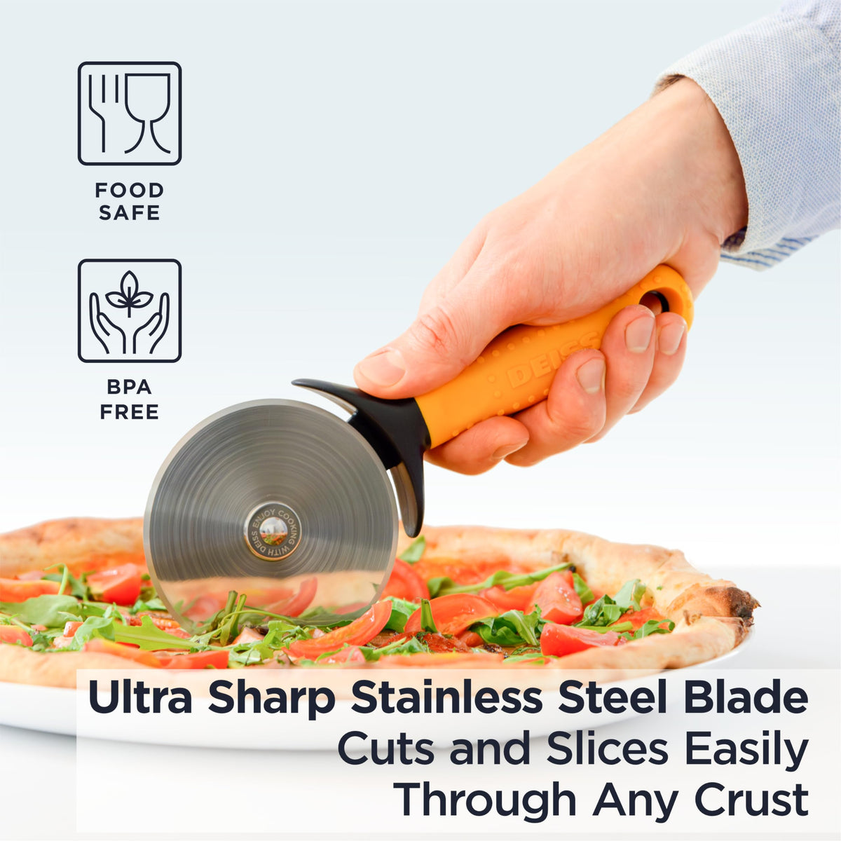 Deiss Pro dishwasher-safe design shown with easy cleanup after cooking sessions.