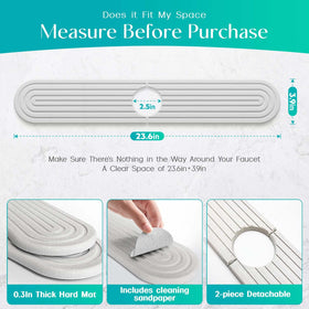 DEJUPE decorative-sink-protector protects countertops from moisture and stains.