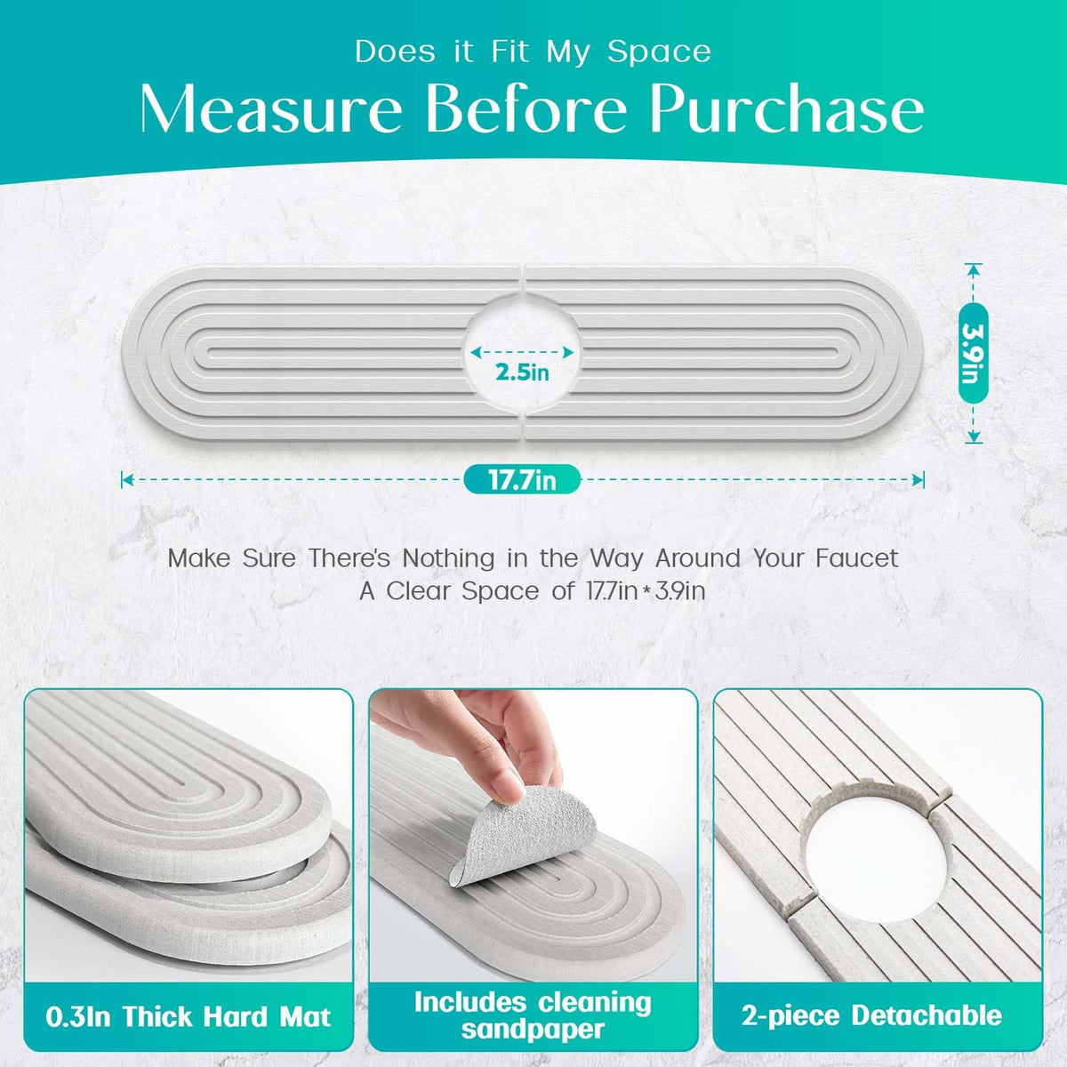 DEJUPE kitchen counter protector doubles as a drying surface.