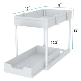 DEKAVA 2-tier basket system with reinforced base for stable storage.