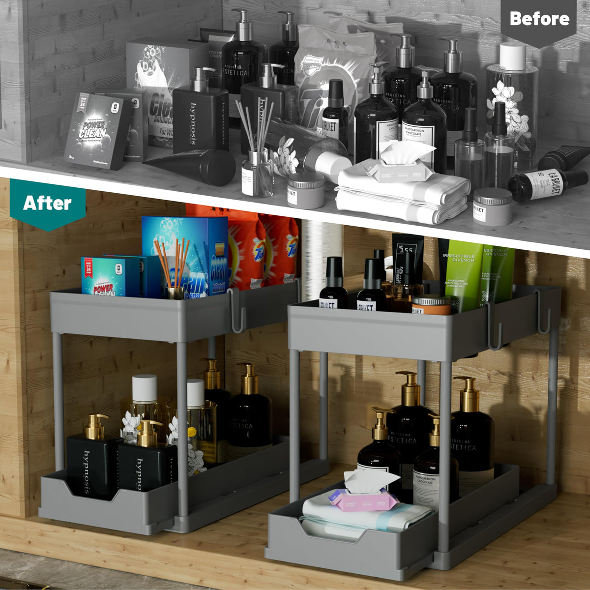 DEKAVA sturdy base supports a stable under-sink setup.