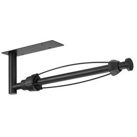 DEKAVA under-cabinet towel holder in full view with a sleek black stainless finish for a tidy kitchen.