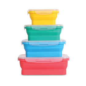 Deke Home collapsible 350ml container with secure lid for pantry prep.