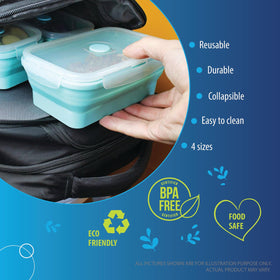 Deke Home collapsible 800ml container suitable for larger portions and meal planning.
