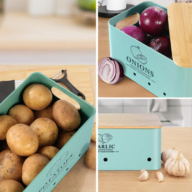 Dekosilave ergonomic side handles make carrying easy while organizing veggies