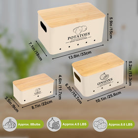 Dekosilave garlic storage box keeps garlic heads organized and easy to access.
