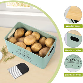 Dekosilave garlic storage box fits garlic bulbs while reducing clutter.