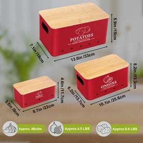 Dekosilave kitchen vegetable organizer showing three containers in use.