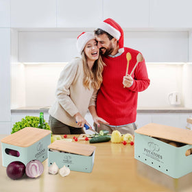 Dekosilave stackable design maximizes kitchen space and cabinet order.