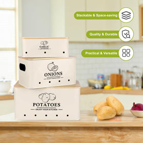 Dekosilave wooden lid provides secure, tactile cover for each container.