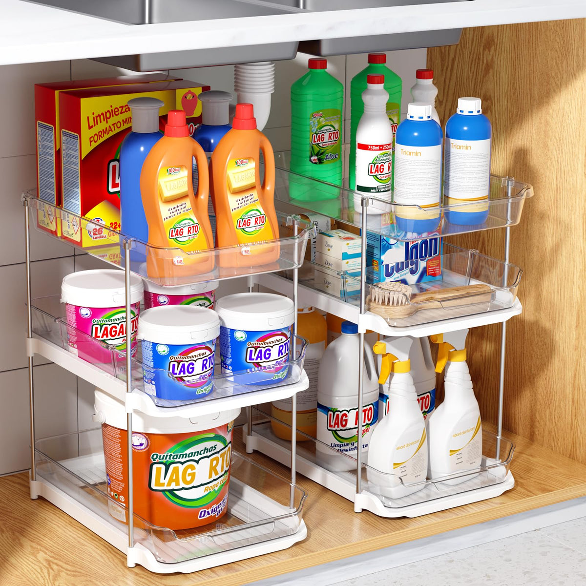 Delamu 1+2+3 arrangement adapts to kitchen, bathroom, or cabinet needs