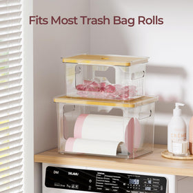 Delamu acrylic trash bag holder anti-slip pads for stable use