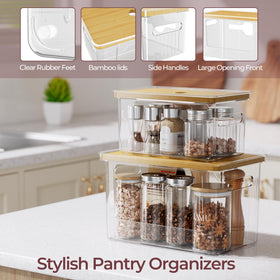 Delamu acrylic trash bag holder small container for accessories