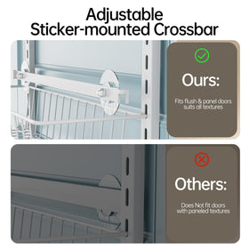 Delamu adjustable baskets enable varying shelf heights for spices, snacks, and jars.