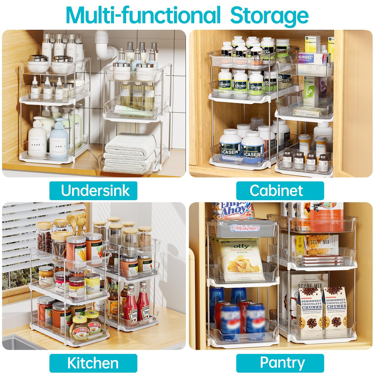 Delamu clear acrylic drawer provides visibility for fast item retrieval