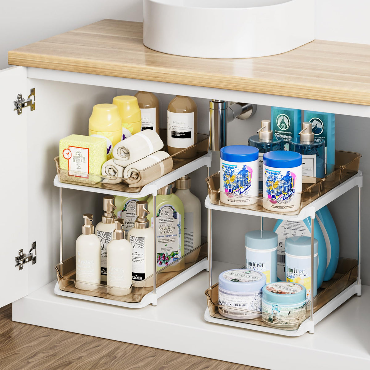 Delamu clear acrylic storage organizer designed for visibility and quick access.