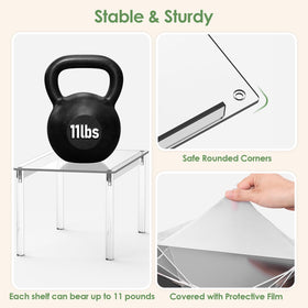 Delamu holds up to 11 lbs per tier for sturdy organization.
