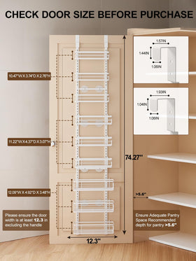 Delamu door hooks in two sizes fit most doors securely