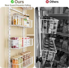 Delamu rust-proof metal construction provides sturdy spice shelving for busy kitchens