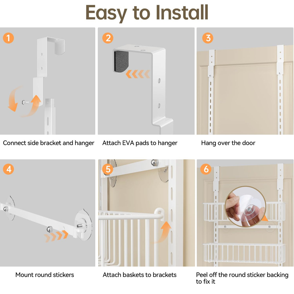 Delamu fasteners stabilize each basket for wobble-free pantry organization