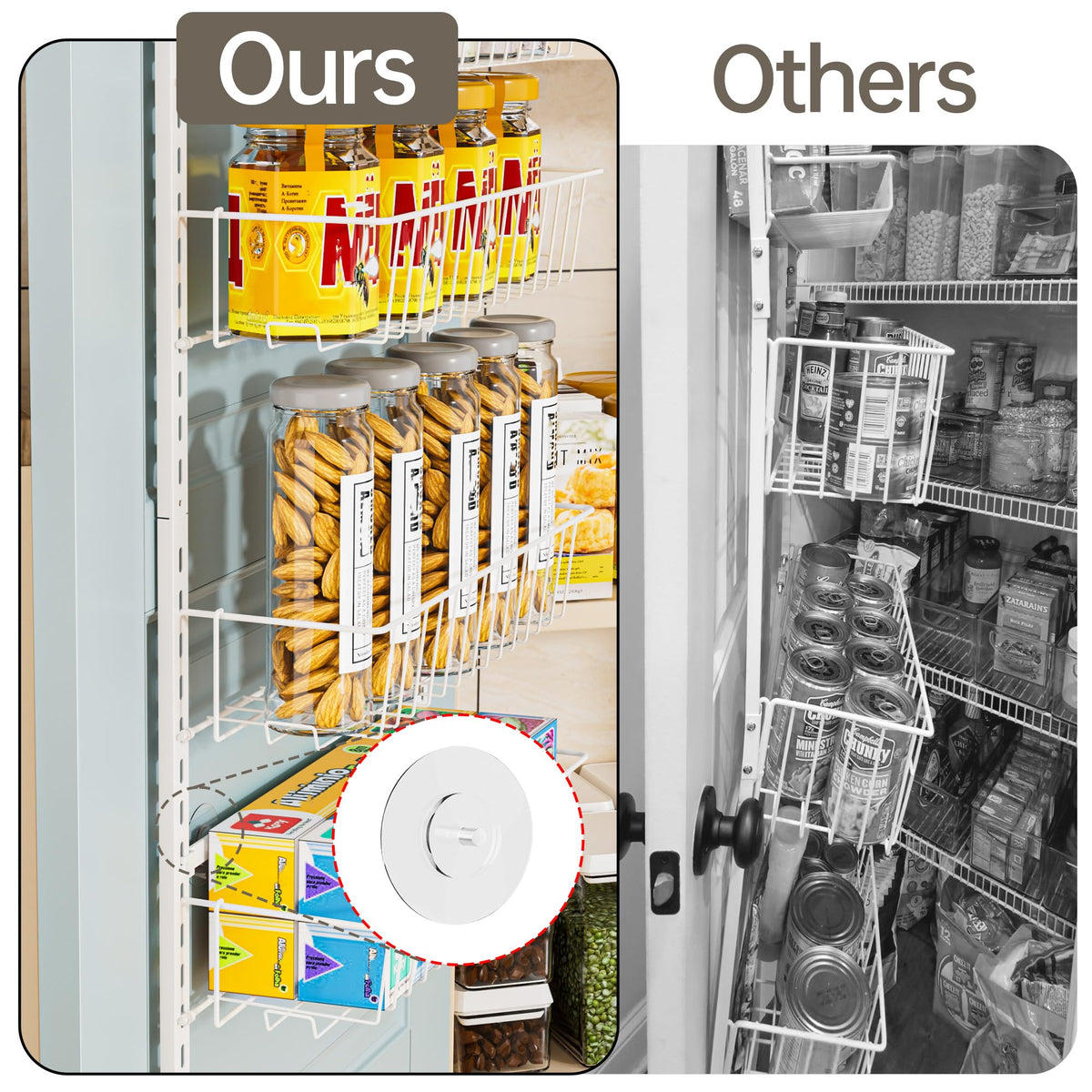 Delamu easy installation requires no drilling for fast, door-friendly shelving.