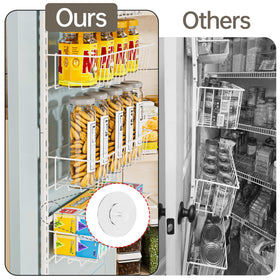 Delamu easy installation requires no drilling for fast, door-friendly shelving.
